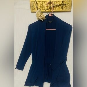 Verve Ami Dark Navy Open Front Blazer